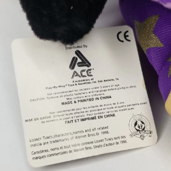 Vintage 1998 Looney Tunes Wizard Daffy Duck Plush - Picture 7 of 7